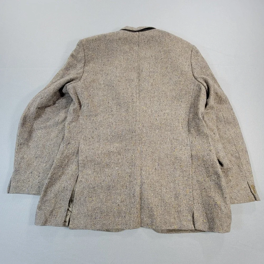 Vintage Magee Sport Coat Donegal Tweed Herringbone Irish Wool Blazer Men's 44L